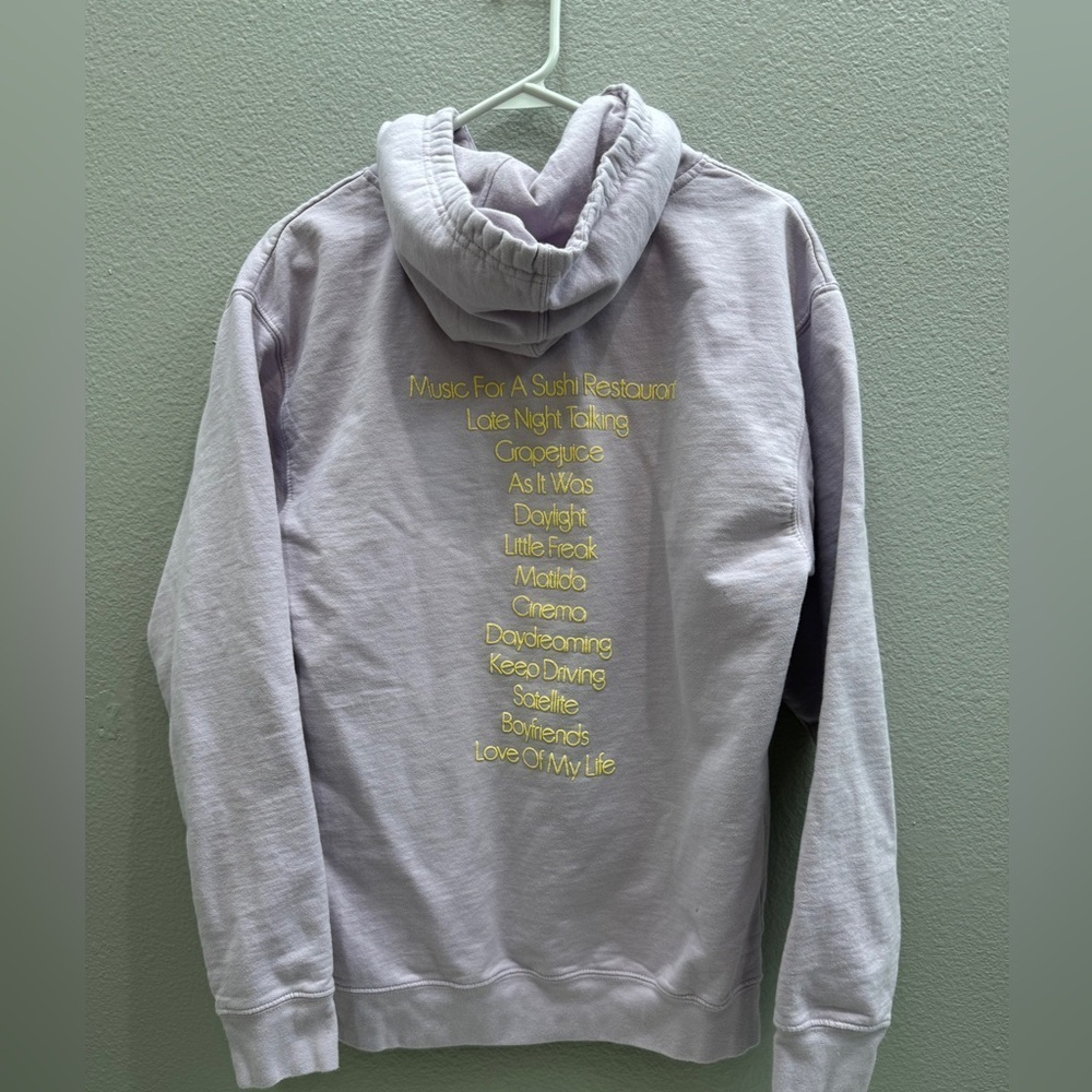 Harry Styles Hoodie Womens Size M Lavender Harrys House Love on Tour Sweatshirt - Picture 2 of 8